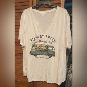 Maurices White Tee with Graphic Design